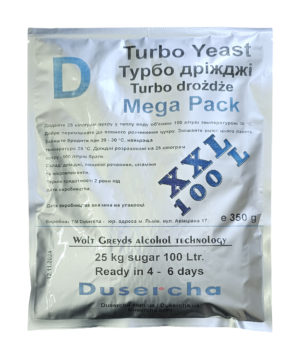 Спиртовые Турбо дрожжи Dusercha XXL 100 L Mega Pack